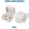 2Pcs PU Leather Rings/Earrings Storage Box with with Lint AJEW-BBC0002-23B-2