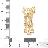 Brass Micro Pave Clear Cubic Zirconia Tassels Pendants KK-H526-06G-3