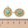 304 Stainless Steel Pave Natural Amazonite Pendants STAS-P380-22G-01-3