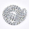 Electroplate Glass Beads Strands EGLA-T013-01G-2