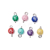 7Pcs 7 Colors Opaque Plating Acrylic Connector Charms PALLOY-JF02912-02-1