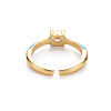 Brass Enamel Cuff Rings RJEW-T016-26F-NF-2