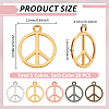100Pcs 5 Colors Zinc Alloy Pendants FIND-GA0008-23-2