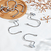 6Pcs Iron Shower Curtain Hook for Bathroom AJEW-LP0006-36A-1
