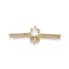 Brass Micro Clear Cubic Zirconia Links LS-ZIRC-F120-096G-1