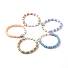 Handmade Polymer Clay Beads Stretch Bracelets BJEW-JB06492-1
