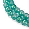 Frosted Transparent Glass Bead Strands X1-GLAA-P065-8mm-08-4