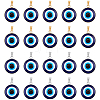 Handmade Evil Eye Lampwork Pendants STAS-NB0001-42-1