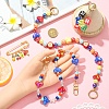 4Pcs Acrylic & Plastic & Resin Bead Heart Apple Bag Extender Chains and Steel Dice Brooches HJEW-YW00110-4