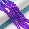 Baking Paint Imitation Jade Glass Round Bead Strands X1-DGLA-Q021-8mm-27-1