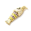 Brass Enamel Pendants KK-H529-51G-03-2