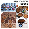 20Pcs Wooden Pendant Cabochon Settings WOOD-AR0001-55-5
