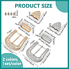 2Sets 2 Colors Alloy Buckle with Rhinestonr Sets AJEW-BC0007-48-2