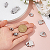 5Pcs 5 Styles Stainless Steel Bayonet Clasps STAS-HS0001-61-3