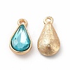 Faceted Glass Rhinestone Pendants FIND-G049-01G-03-1