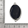 Natural Agate(Dyed & Heated) Oval Links Connector Charms G-P614-06P-01-3