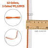 12Pcs 12 Colors Polyester Book Headbands OCOR-FH0001-34-2
