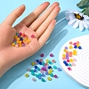 640Pcs 8 Colors Frosted Acrylic Beads MACR-YW0001-84-5