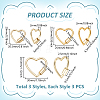 9Pcs 3 Styles Zinc Alloy Screw Carabiner Lock Charms FIND-UN0010-20-2