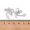 Brass Micro Pave Clear Cubic Zirconia Pendants KK-S376-17A-P-3