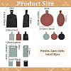 6 Bags 3 Styles Wood Plate Display Decorations DJEW-FG0001-46-2