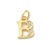 Brass Micro Pave Cubic Zirconia Charms KK-I382-03G-B-1