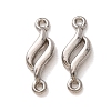 304 Stainless Steel Connector Charms STAS-N124-63P-1