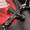 Cross Alloy Crystal Rhinestone Pendant Necklaces for Men FS-WG5CDA8-05-1