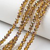 Electroplate Transparent Glass Beads Strands EGLA-A034-T8mm-R01-1