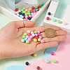 300Pcs 15 Colors Opaque Acrylic Beads SACR-TA0001-13-6