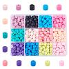   480pcs 12 Colors Handmade Polymer Clay Beads CLAY-PH0001-43-1