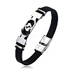 201 Stainless Steel Constellation Beaded Bracelet ZODI-PW0001-044H-1