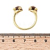 Christmas Brass Enamel Cuff Rings for Women RJEW-L336-04G-01-5