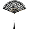 1Pc Plastic & Cloth Fans AJEW-SP0003-76-7