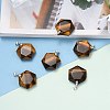 Natural Tiger Eye Pendants G-E487-95J-4