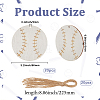 Sport Ball Theme Unfinished Wooden Painting Hanging Ornaments WOOD-WH20001-12D-2