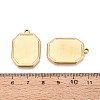 304 Stainless Steel Pendant Cabochon Settings STAS-N108-75G-3