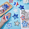 24Pcs 6 Styles Polyester Sparkle Sequin Clothing Patches PATC-WR0001-19-3