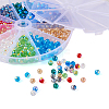 400pcs 10 Colors Glass Beads Strands GLAA-TA0001-21-13