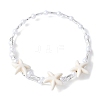 Synthetic Turquoise Beaded Bangles BJEW-JB11588-02-2