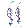 Feather Pattern Removable Temporary Tattoos Paper Stickers PW-WG48756-05-1