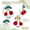 12Pcs Alloy & Rhinestone & Plastic Pendants FIND-FG0004-29-2