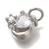 Rack Plating Brass Micro Pave Cubic Zirconia Charms KK-I720-68P-2