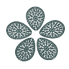 430 Stainless Steel Filigree Pendants STAS-S108-16B-1