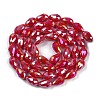 Opaque Solid Color Electroplate Glass Beads Strands LS-EGLA-N013-P10mm-B07-2