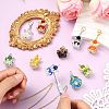 20Pcs 10 Colors Faceted Glass Pendants PALLOY-SZ00011-6