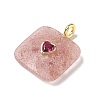 Natural Mixed Gemstone Faceted Pendants G-C274-03-3