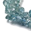 Transparent Crackle Glass Beads Strands GLAA-U004-01F-3