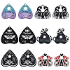 SUNNYCLUE 24PCS 6Style Halloween Printed Acrylic Pendants OACR-SC0001-23-1