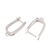 Brass Micro Pave Cubic Zirconia Hoop Earring Findings CU-CBAB5B4-03P-2